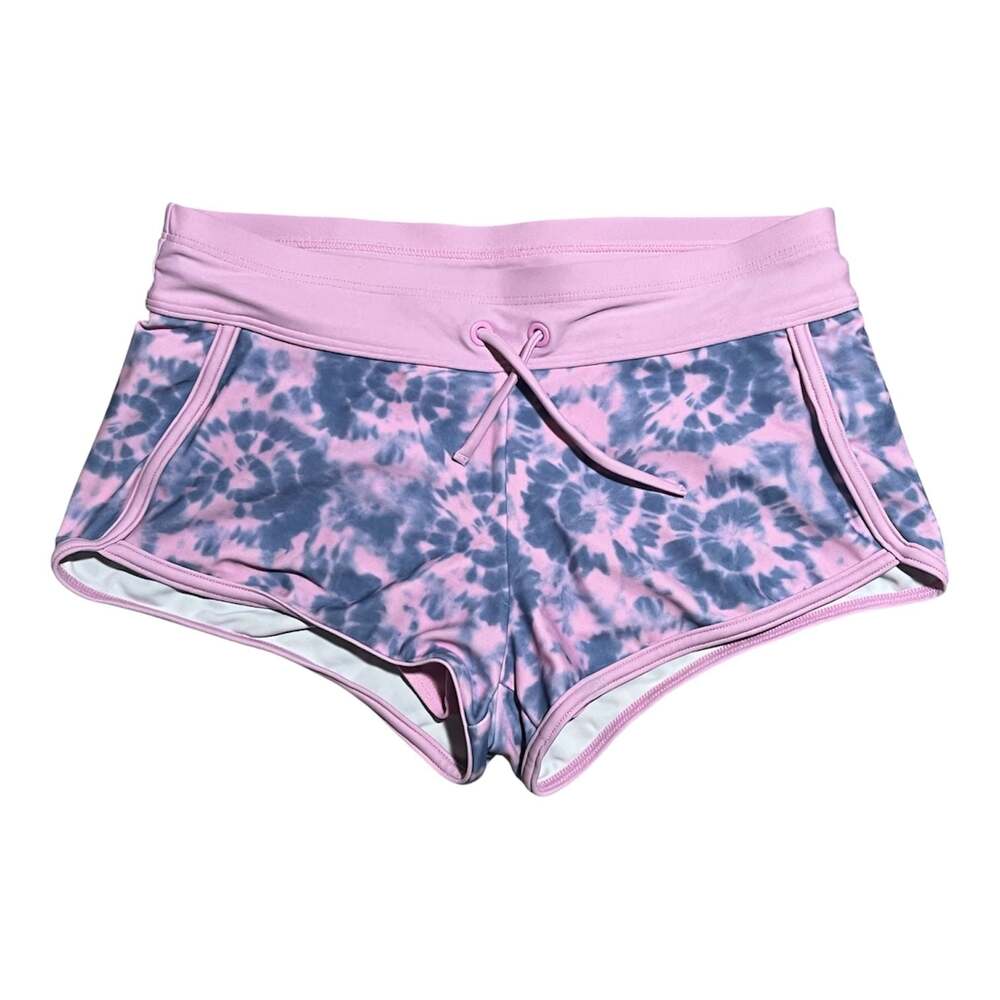 Athleta Girl Cannonball 2.0 Swim Shorts Pink Tie Dye Size M 8-10